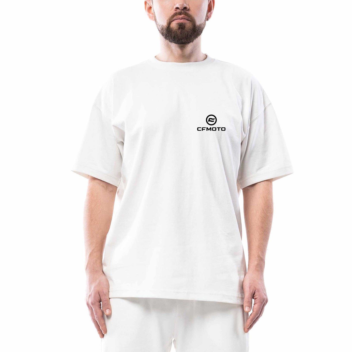 CFMOTO Logo Oversize Beyaz Tişört