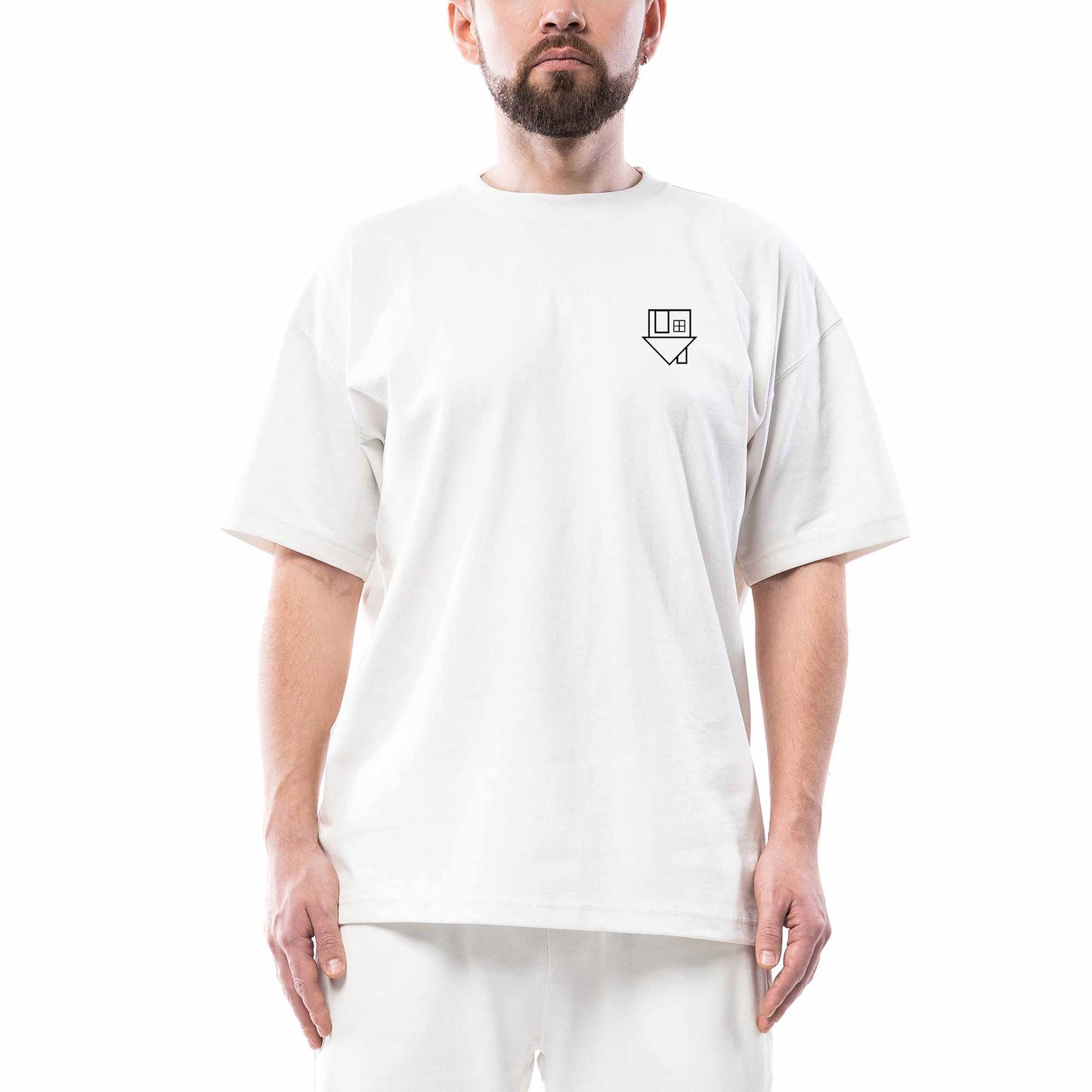 The Neighbourhood Logo Beyaz Oversize Tişört