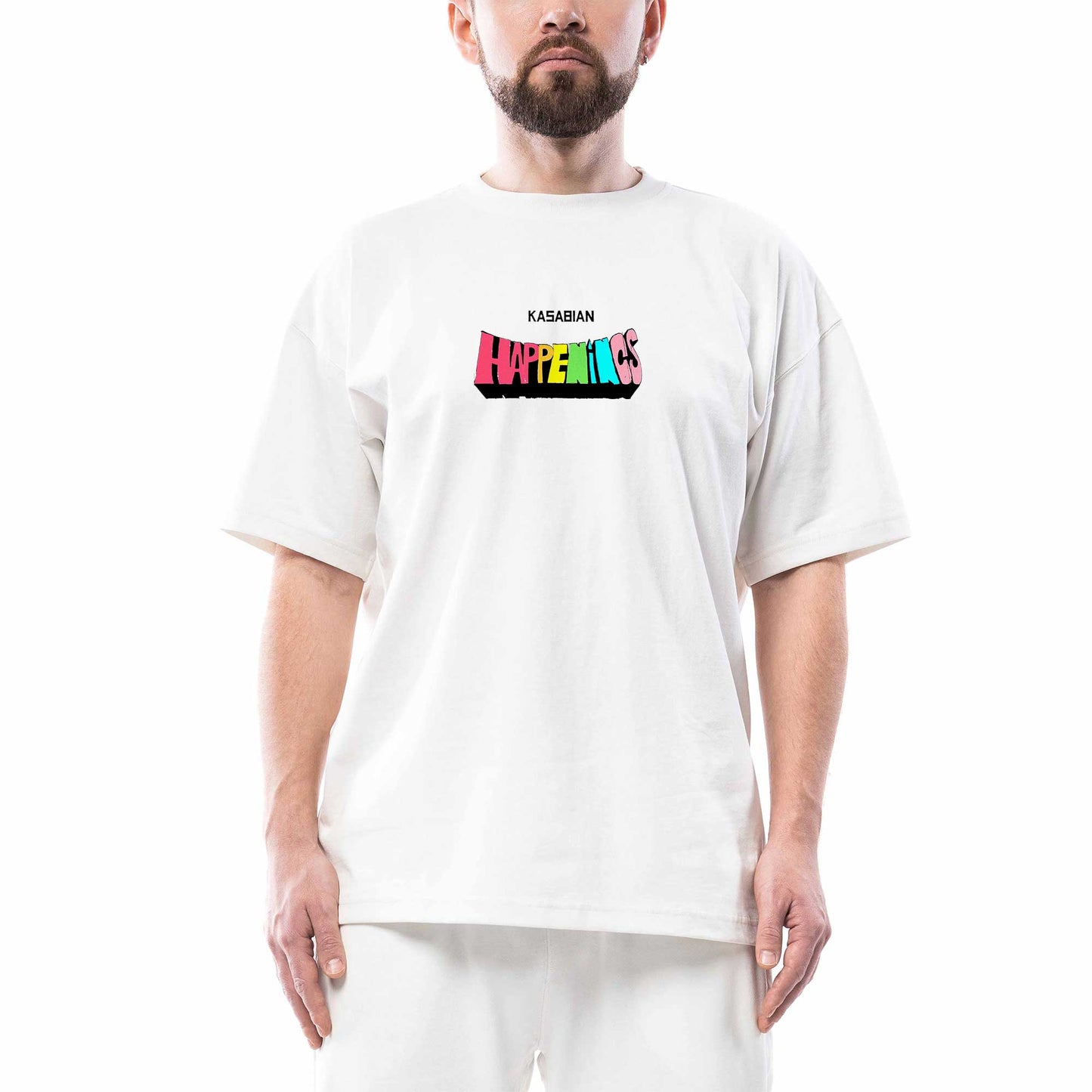 Kasabian Happenings Beyaz Oversize Tişört
