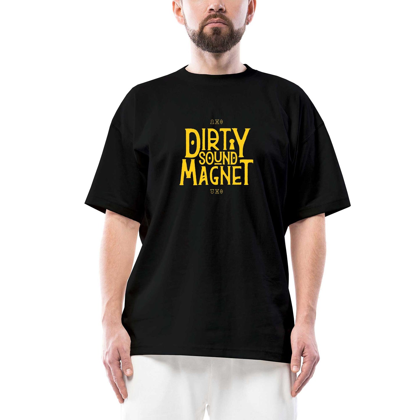 Dirty Sound Magnet Text Siyah Oversize Tişört