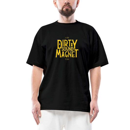Dirty Sound Magnet Text Siyah Oversize Tişört