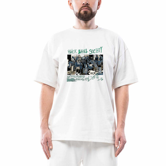 Black Label Society Alcohol Fueled Brewtality Beyaz Oversize Tişört