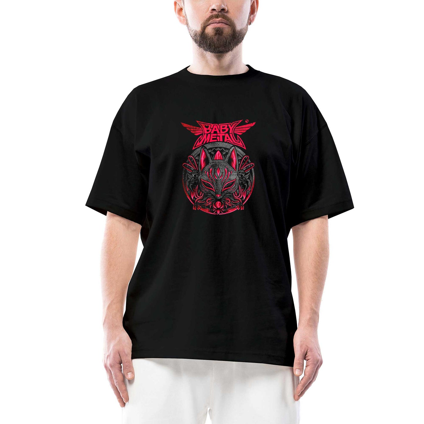 Babymetal Maneki Neko Siyah Oversize Tişört