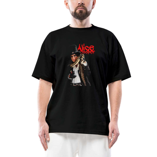 Alice Cooper Snake Siyah Oversize Tişört