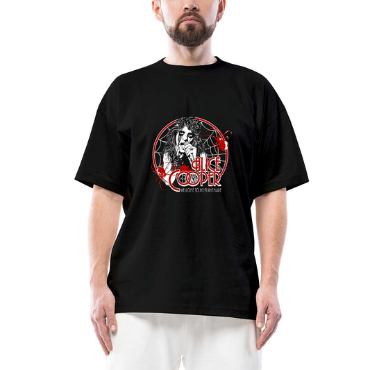 Alice Cooper Welcome To My Nightmare Red Siyah Oversize Tişört