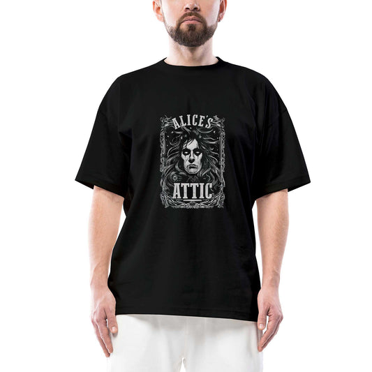 Alice Cooper Alice's Attic Siyah Oversize Tişört
