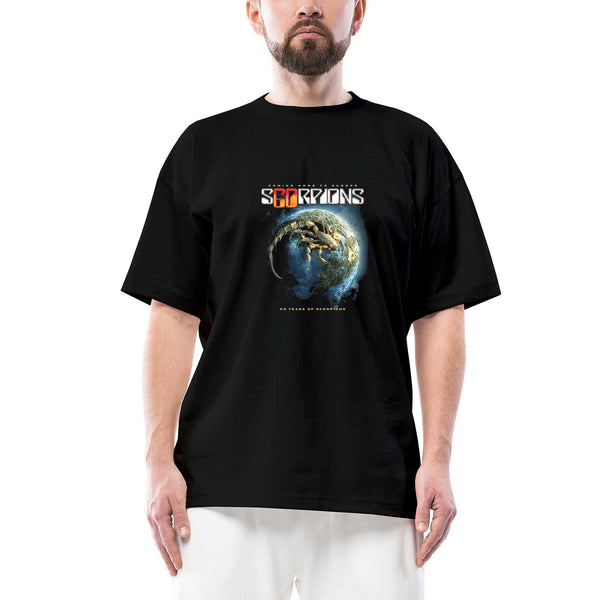 Scorpions 60 Years of Scorpions Siyah Oversize Tişört