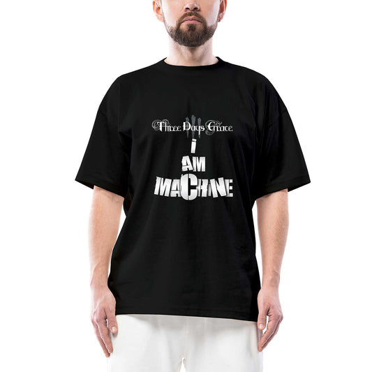 Three Days Grace I AM MACHINE Siyah Oversize Tişört