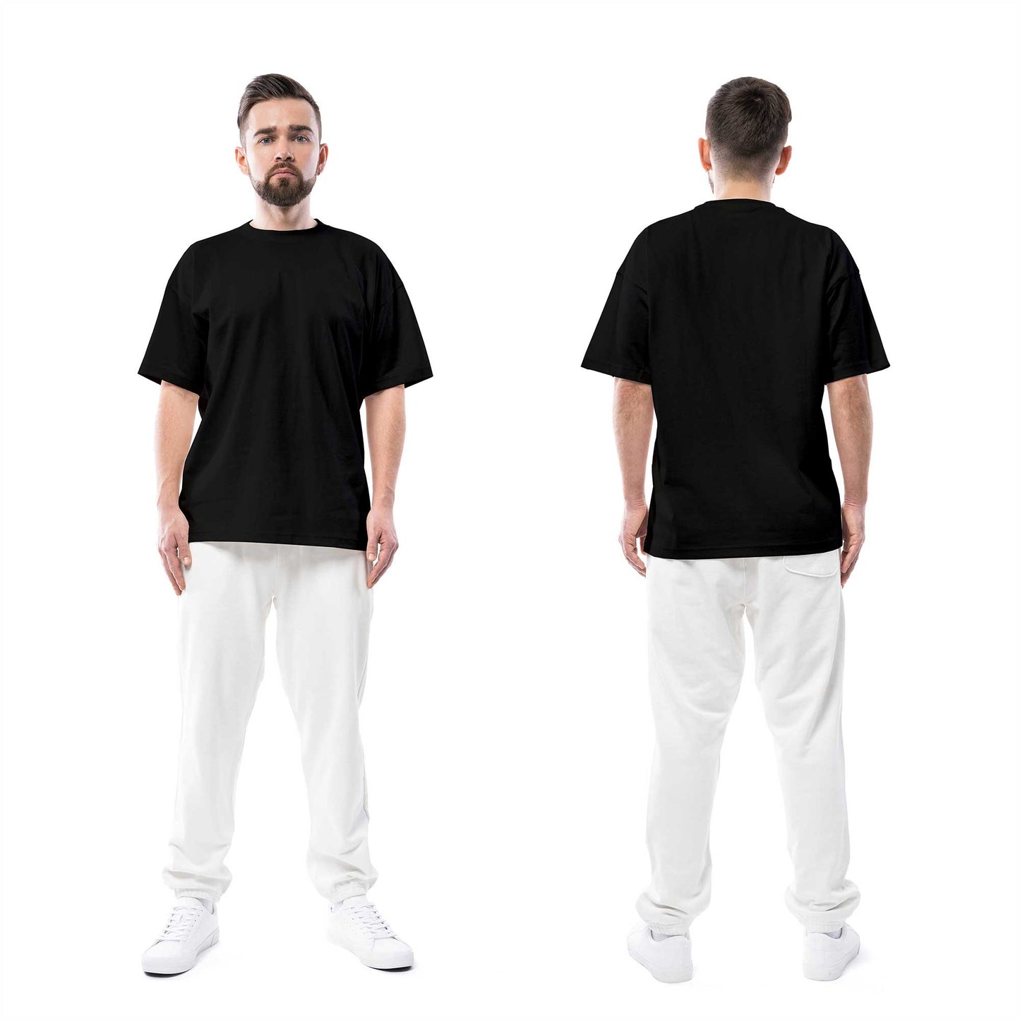 Linkin Park Ön Arka Baskılı Siyah Oversize Tişört