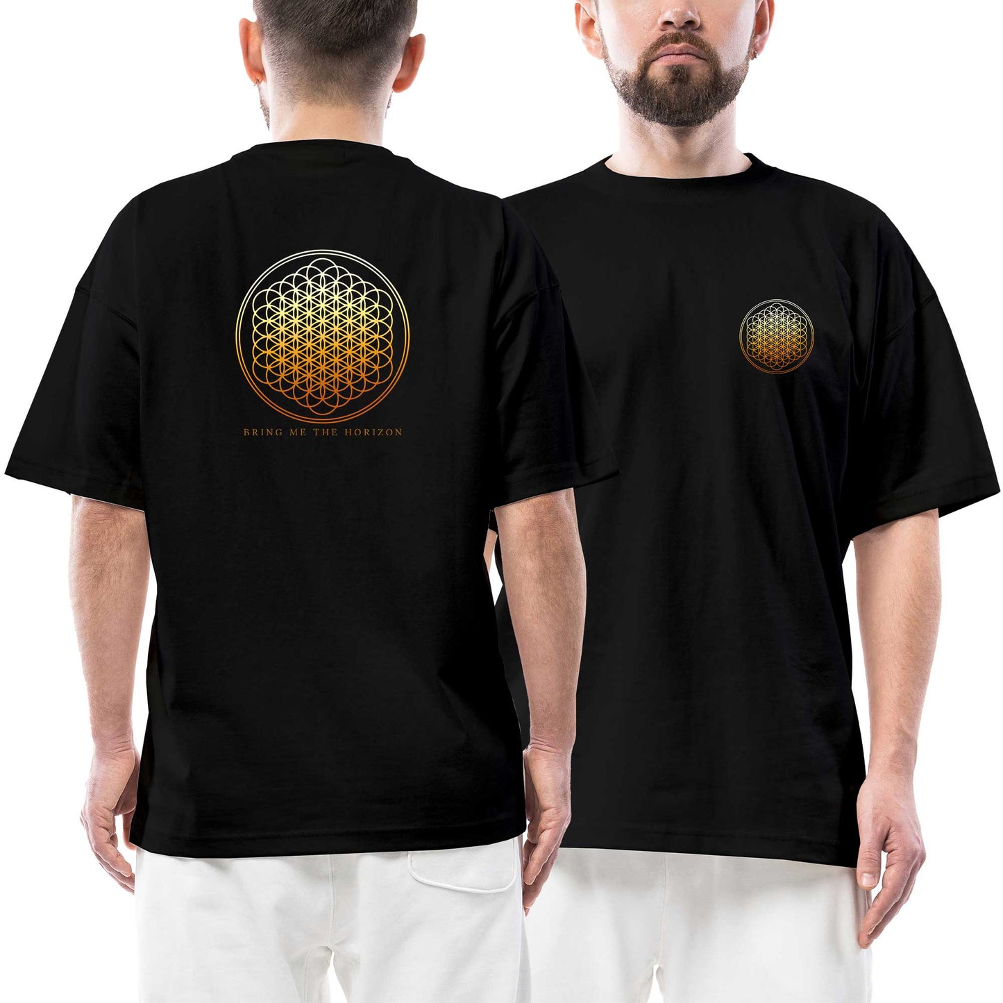 Bring Me The Horizon Sempiternal Ön Arka Baskılı Siyah Oversize Tişört