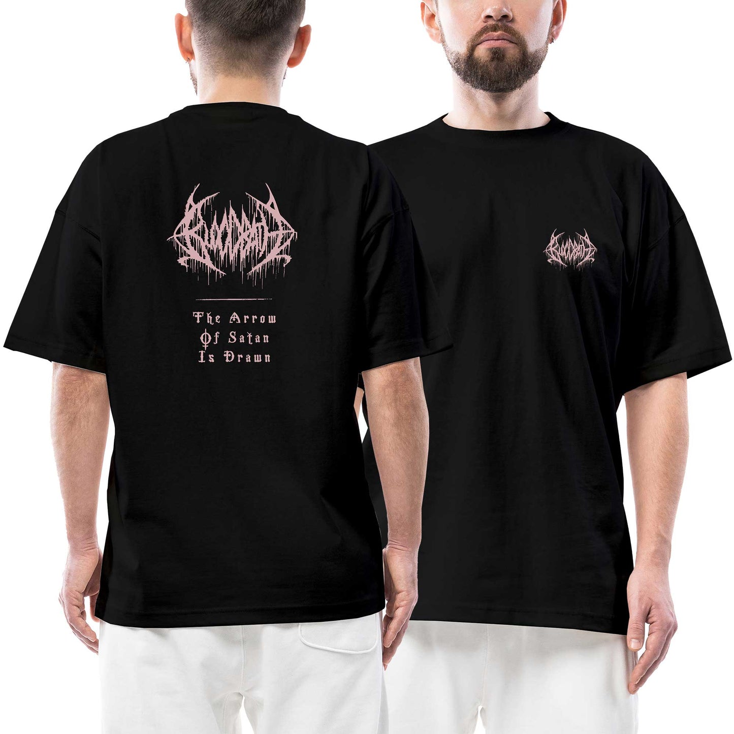 Bloodbath The Arrow Ön Arka Baskılı Siyah Oversize Tişört
