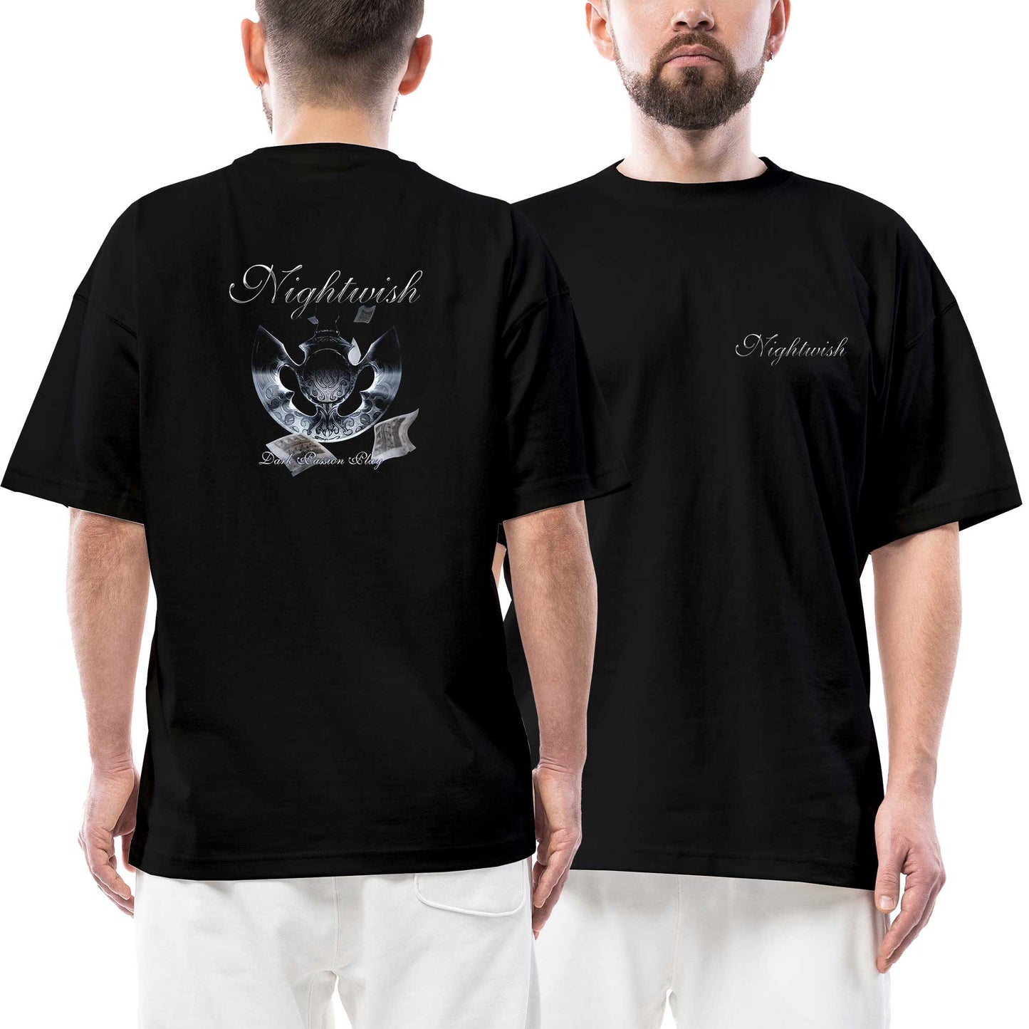 Nightwish Dark Passion Play Ön Arka Baskılı Siyah Oversize Tişört