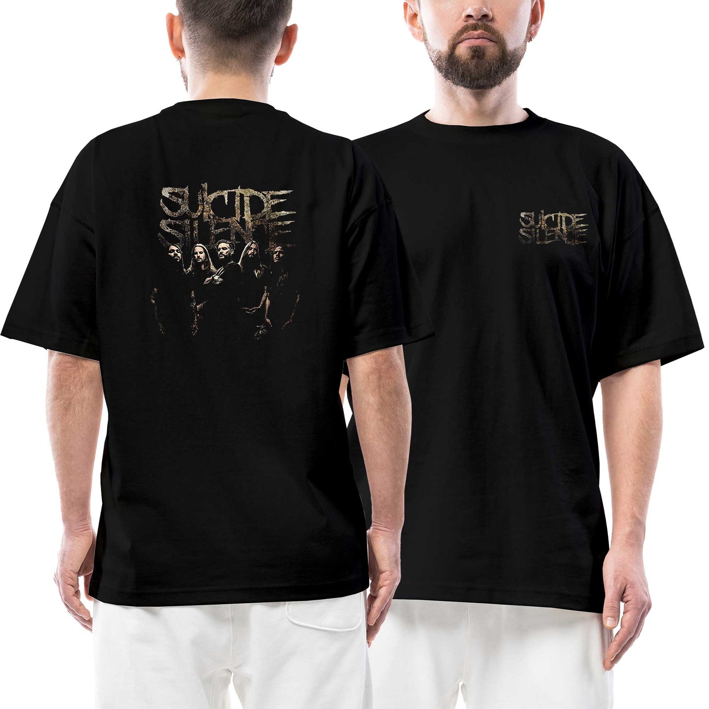 Suicide Silence 2017 Album Ön Arka Baskılı Siyah Oversize Tişört