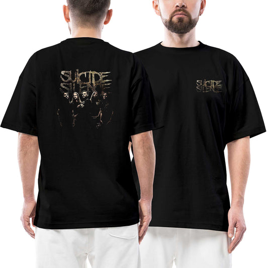 Suicide Silence 2017 Album Ön Arka Baskılı Siyah Oversize Tişört
