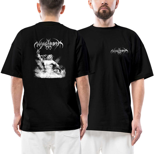 Nargorot Era Of Threnody Ön Arka Baskılı Siyah Oversize Tişört