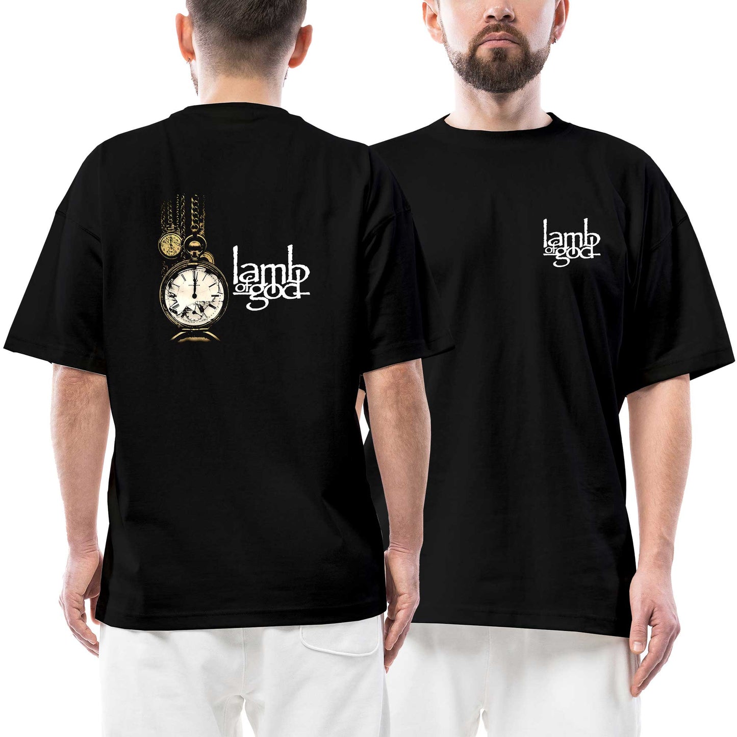 Lamb Of God Live İn Richmond Ön Arka Baskılı Siyah Oversize Tişört