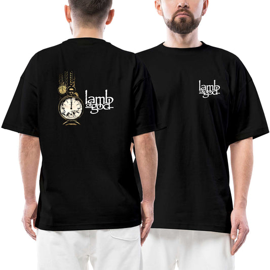 Lamb Of God Live İn Richmond Ön Arka Baskılı Siyah Oversize Tişört