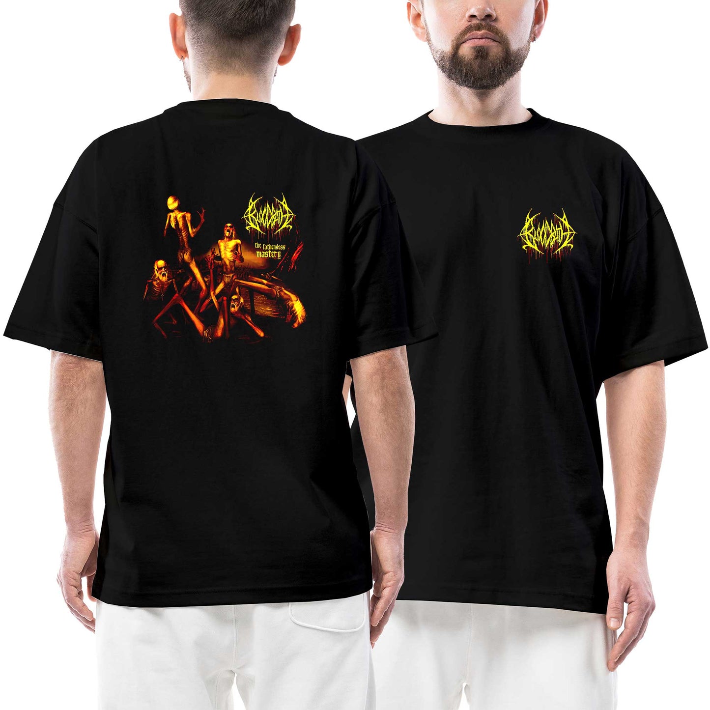 Bloodbath The Fathonhess Mastery Ön Arka Baskılı Siyah Oversize Tişört