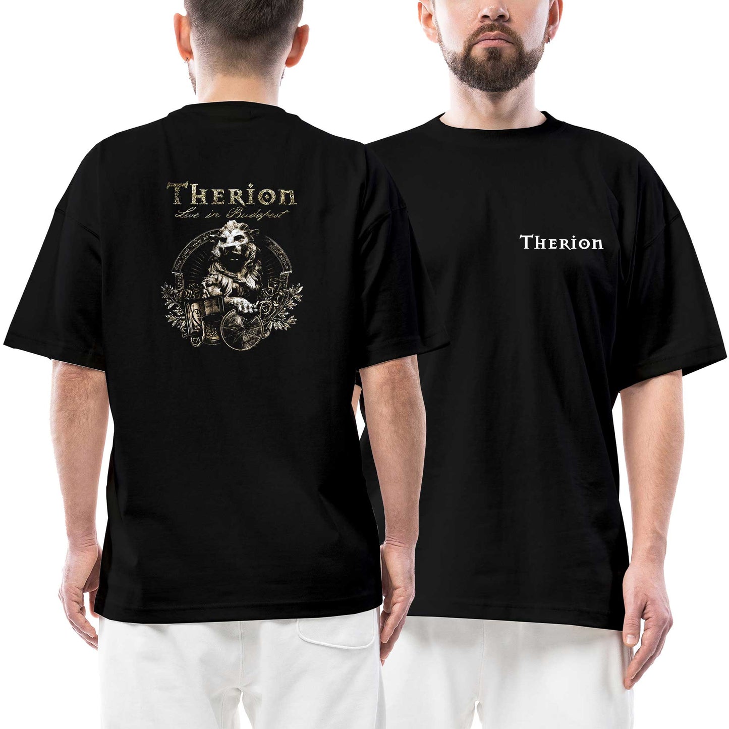 Therion 20th Anniversary Show Ön Arka Baskılı Siyah Oversize Tişört
