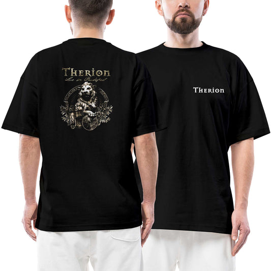 Therion 20th Anniversary Show Ön Arka Baskılı Siyah Oversize Tişört