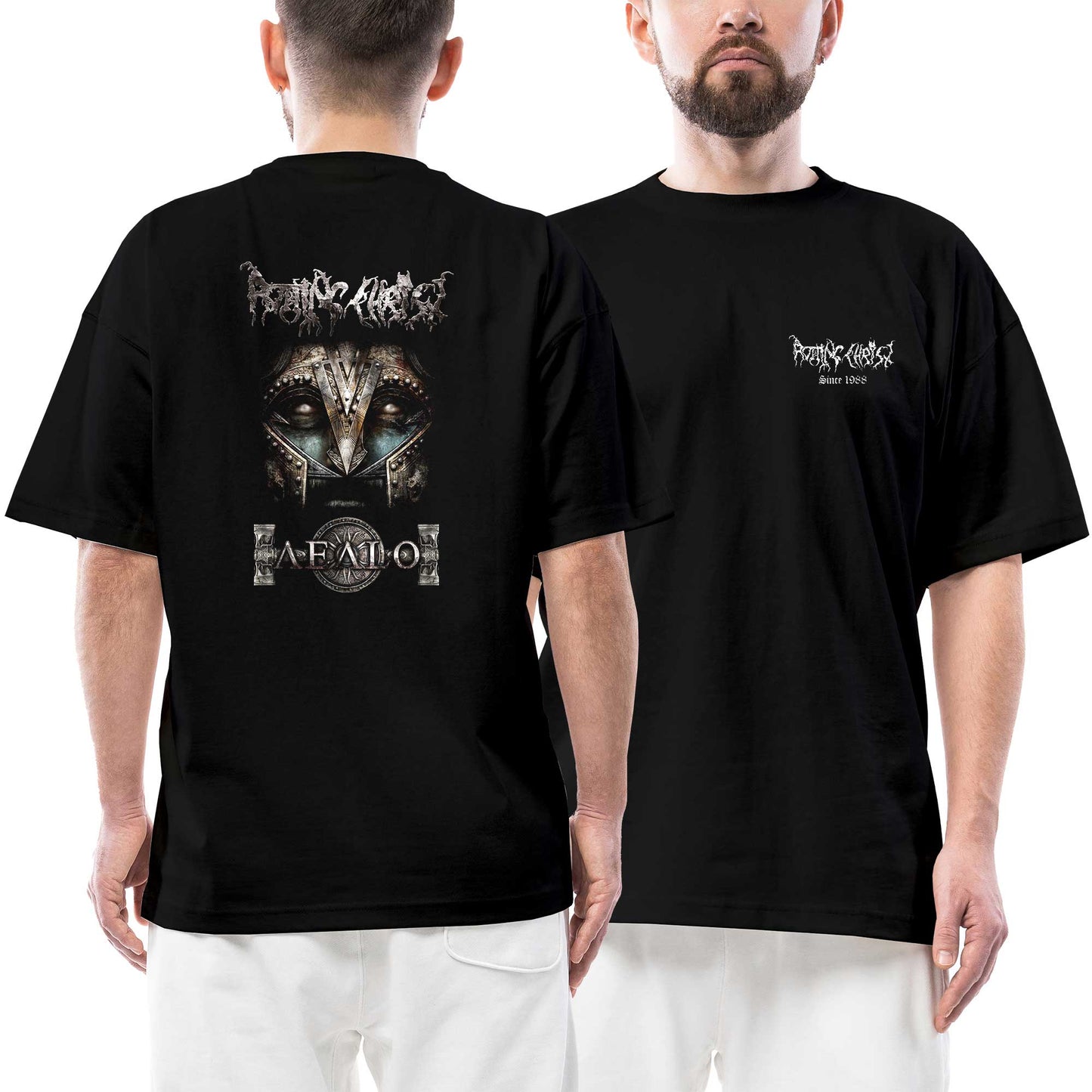 Rotting Christ Aealon Ön Arka Baskılı Siyah Oversize Tişört