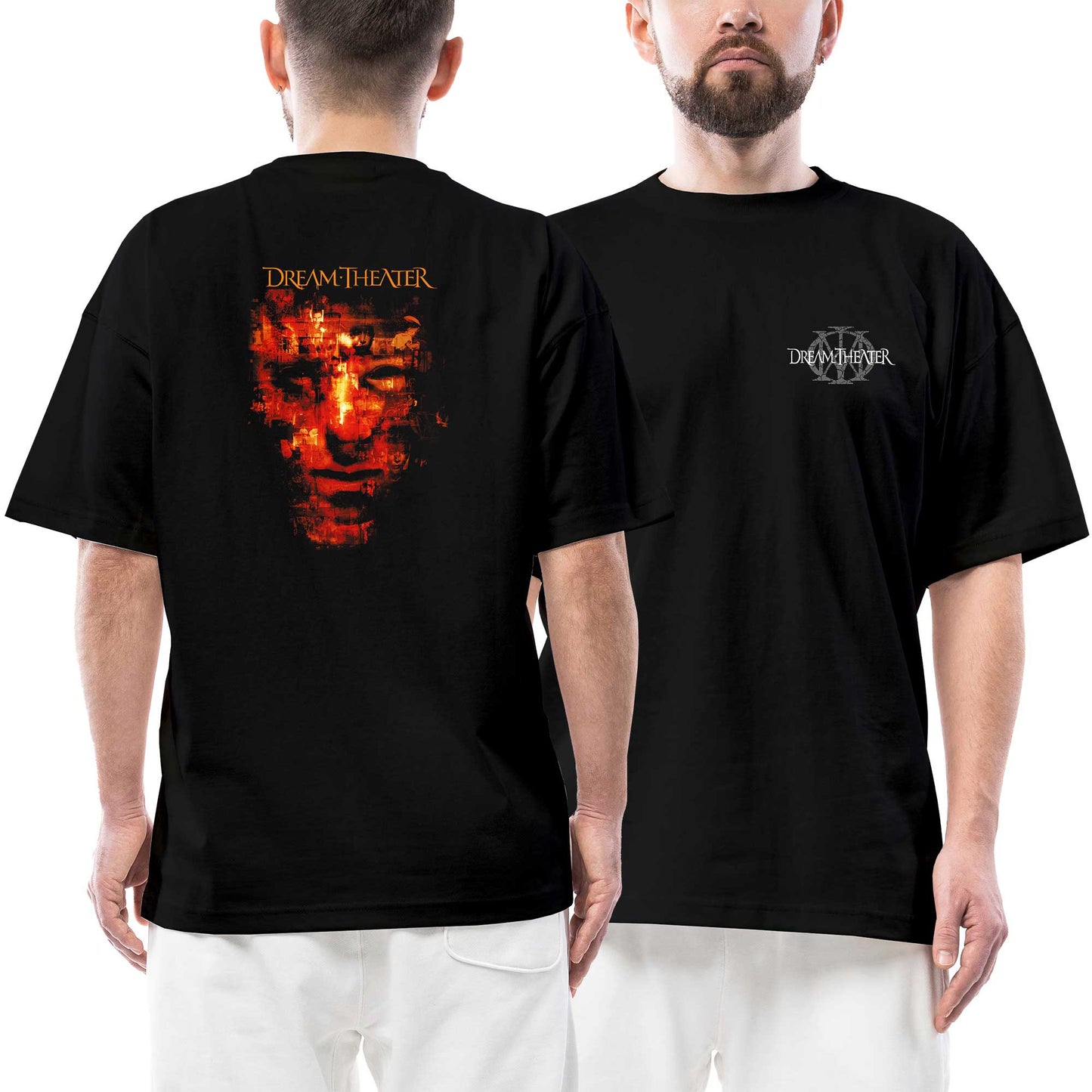 Dream Theather Metropolis Ön Arka Baskılı Siyah Oversize Tişört