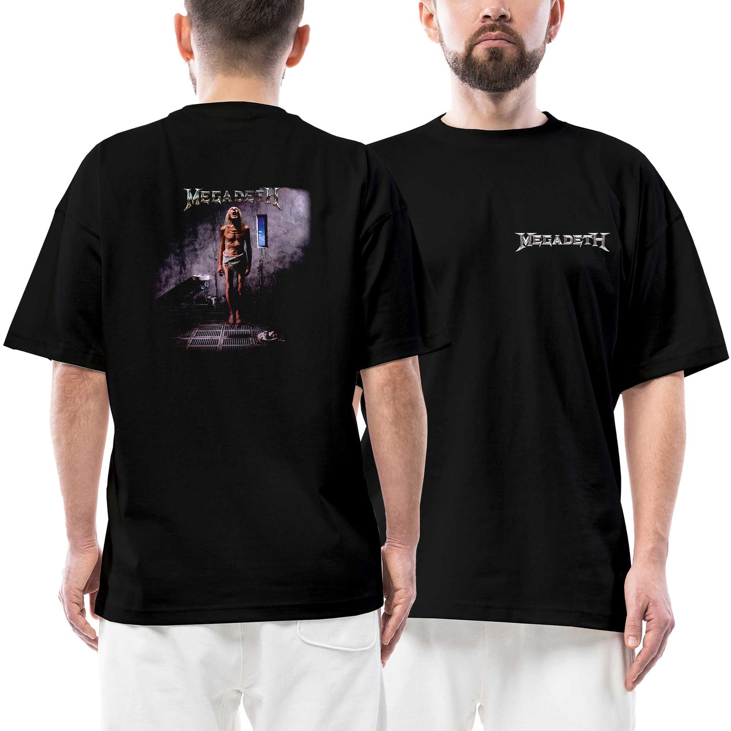 Megadeth Countdown to Extinction Ön Arka Baskılı Siyah Oversize Tişört