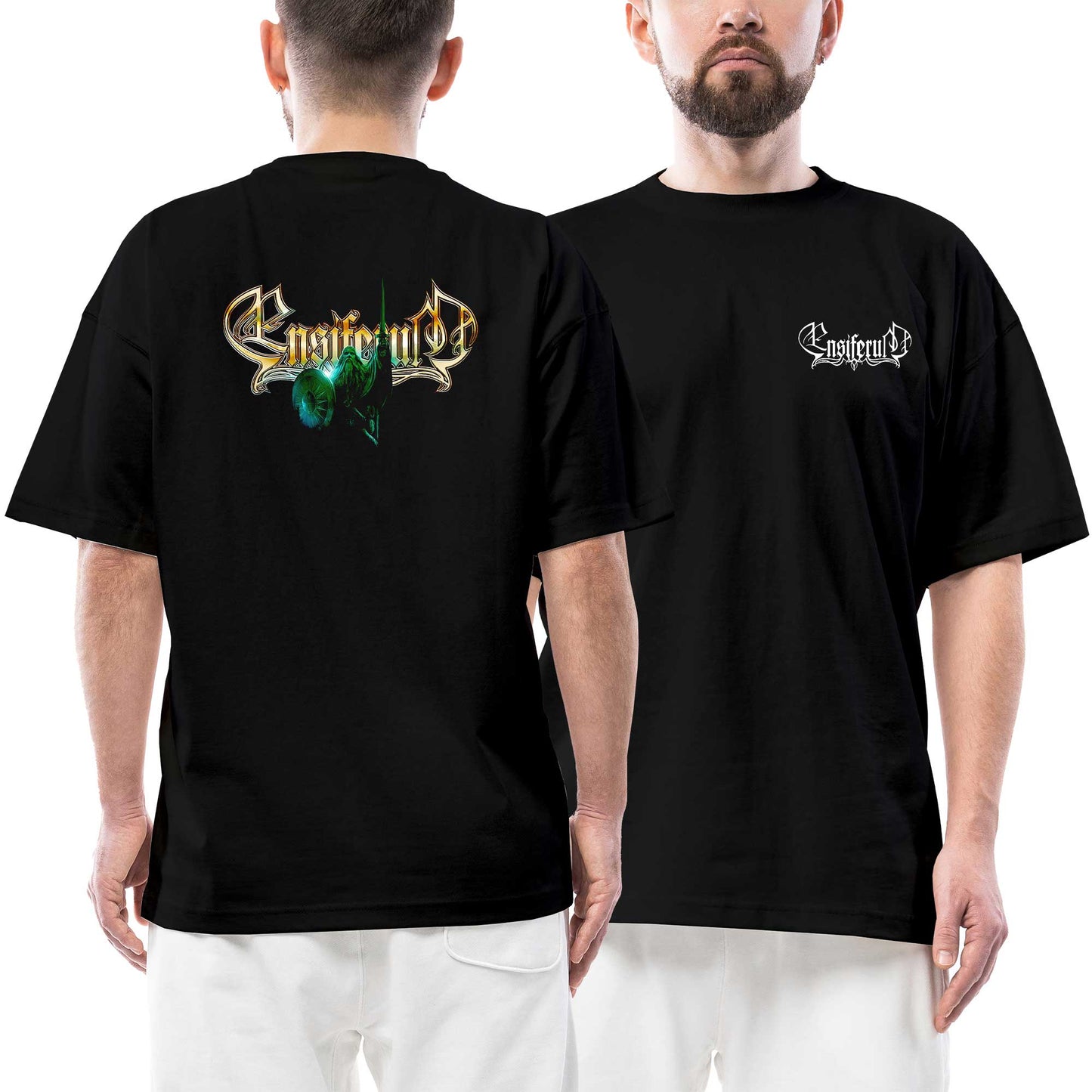 Ensiferum Soldier Ön Arka Baskılı Siyah Oversize Tişört