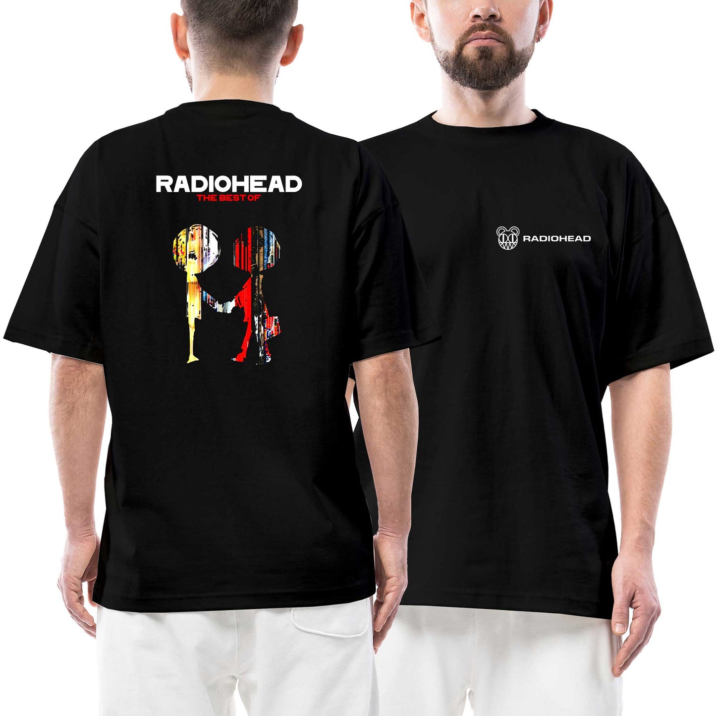 Radiohead The Best Of Ön Arka Baskılı Siyah Oversize Tişört