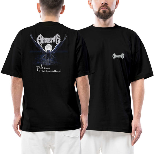 Amorphis Tales From Ön Arka Baskılı Siyah Oversize Tişört