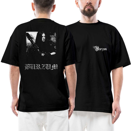 Burzum Anthology Ön Arka Baskılı Siyah Oversize Tişört