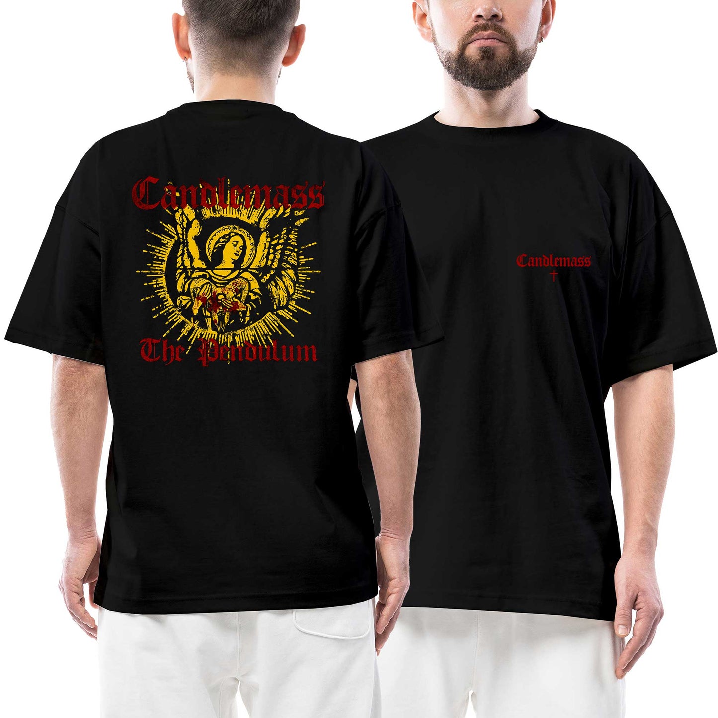 Candlemass The Pendulum Ön Arka Baskılı Siyah Oversize Tişört