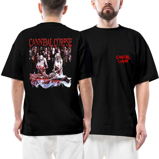 Cannibal Corpse Essential Ön Arka Baskılı Siyah Oversize Tişört