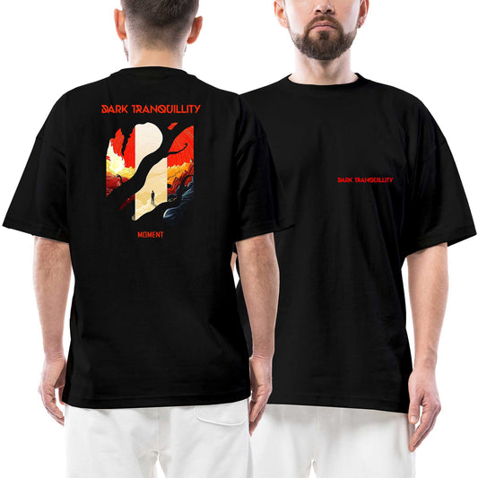 Dark Tranquillity Moment Ön Arka Baskılı Siyah Oversize Tişört
