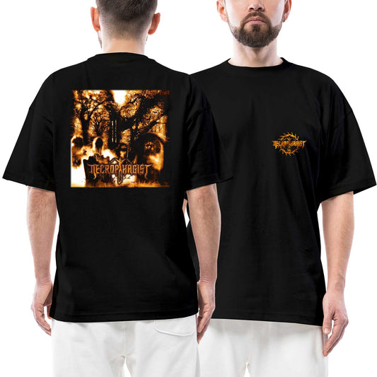 Necrophagist Epitaph Ön Arka Baskılı Siyah Oversize Tişört