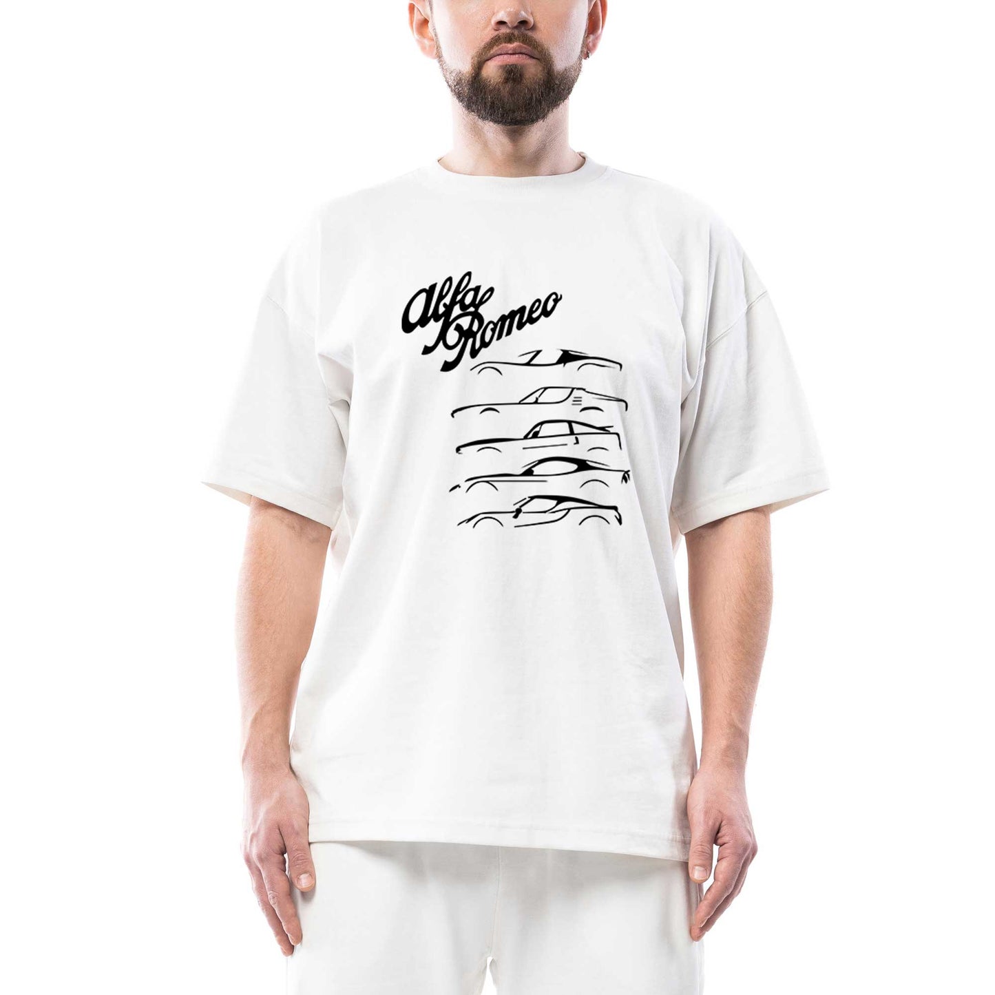 Alfa Romeo Oversize Beyaz Tişört