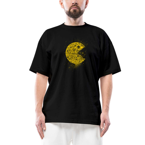 Star Wars Ölüm Yıldızı Oversize Siyah Tişört