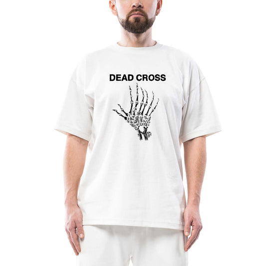 Dead Cross Oversize Beyaz Tişört