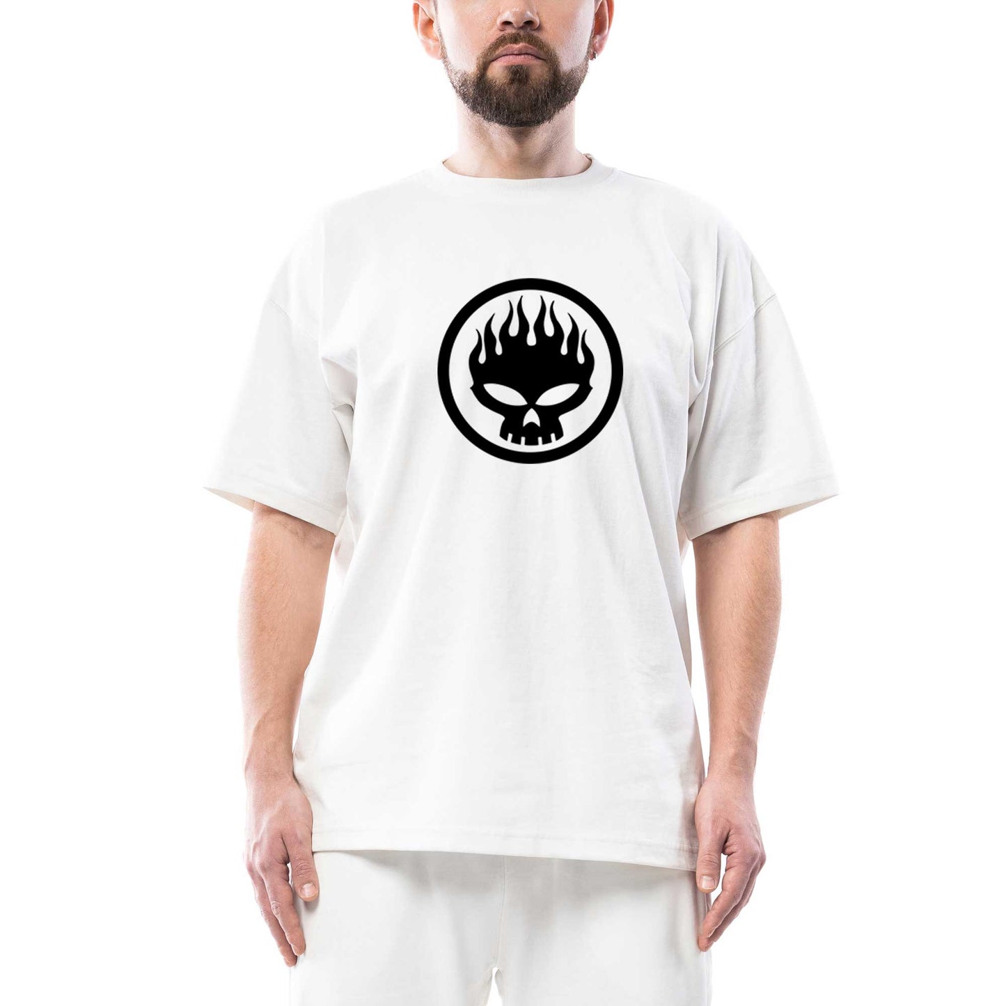 The Offspring Logo Oversize Beyaz Tişört