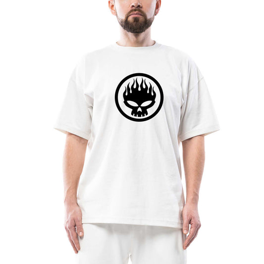 The Offspring Logo Oversize Beyaz Tişört