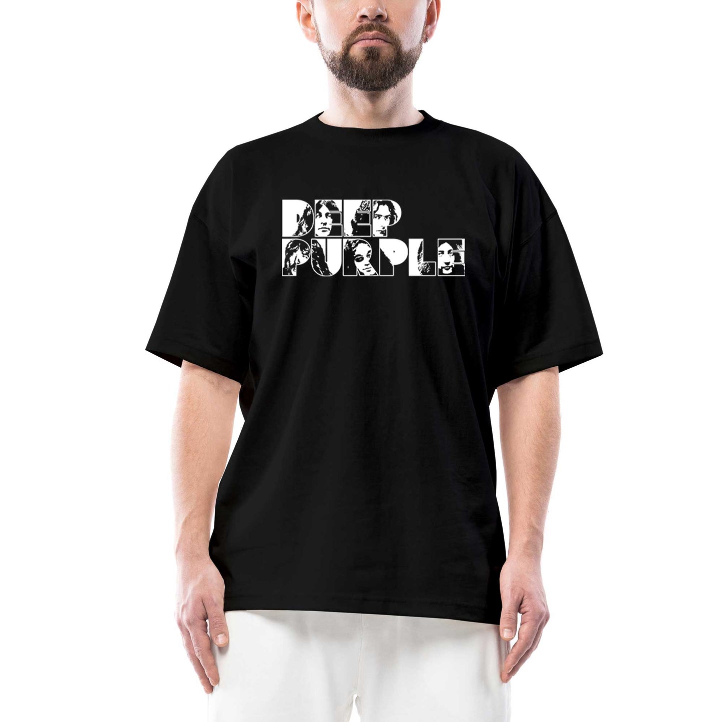 Deep Purple Band 2 Oversize Siyah Tişört