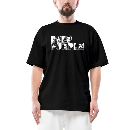 Deep Purple Band 2 Oversize Siyah Tişört