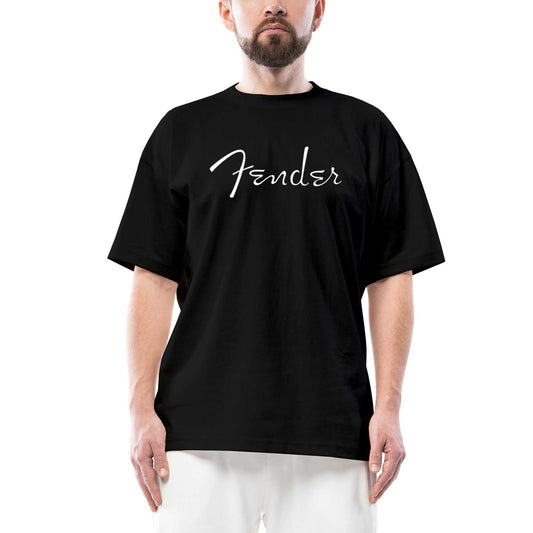 Fender Logo Oversize Siyah Tişört