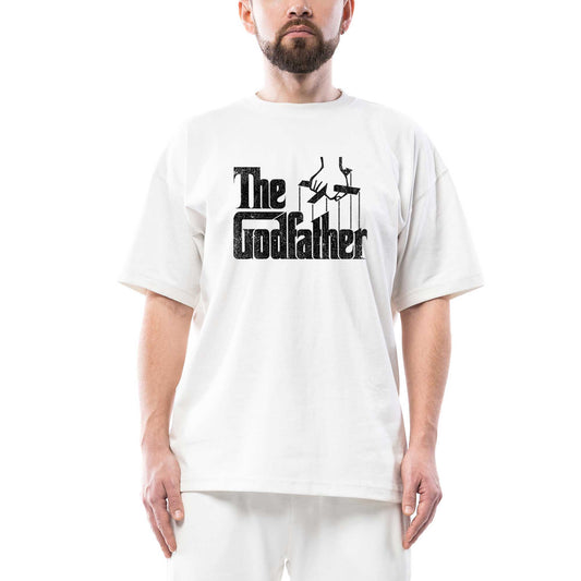 The Godfather Distorted Oversize Beyaz Tişört