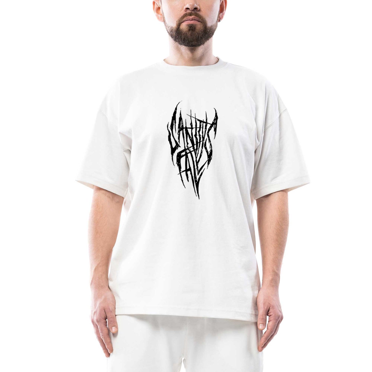 Sanitys Fall Oversize Beyaz Tişört