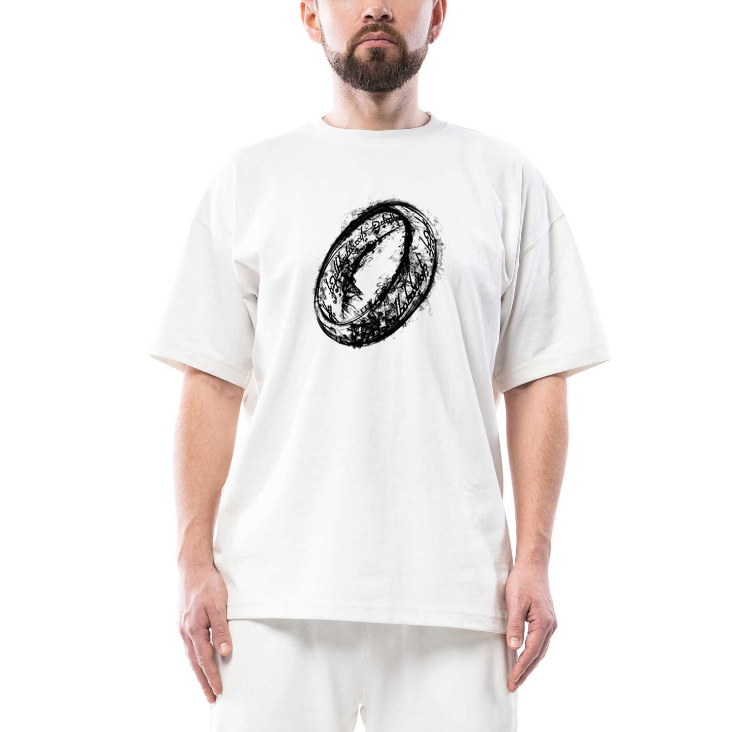 The Lord of the Rings Oversize Beyaz Tişört