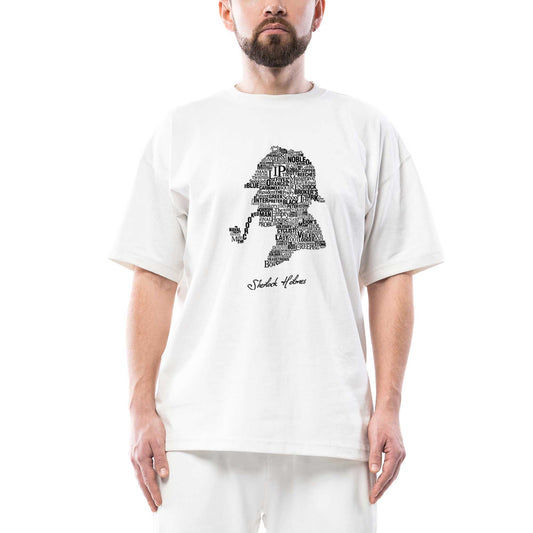 Sherlock Holmes The Canon Oversize Beyaz Tişört