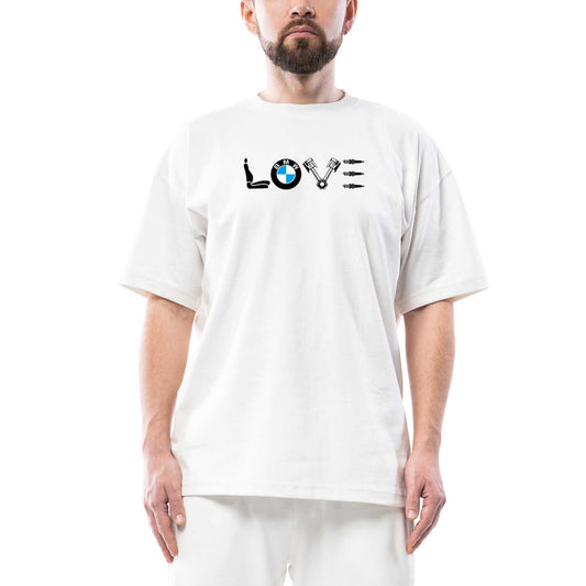 BMW Love Oversize Beyaz Tişört