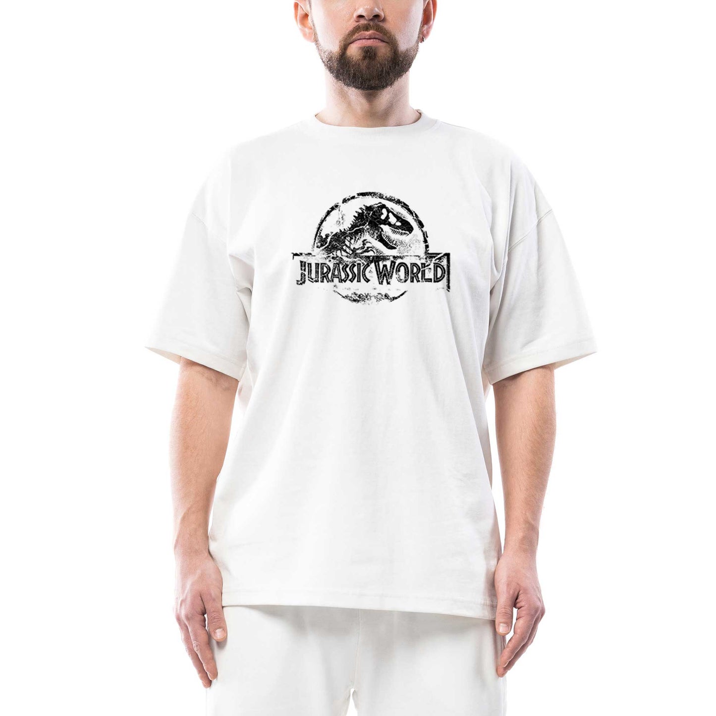 Jurassic Park Older Oversize Beyaz Tişört