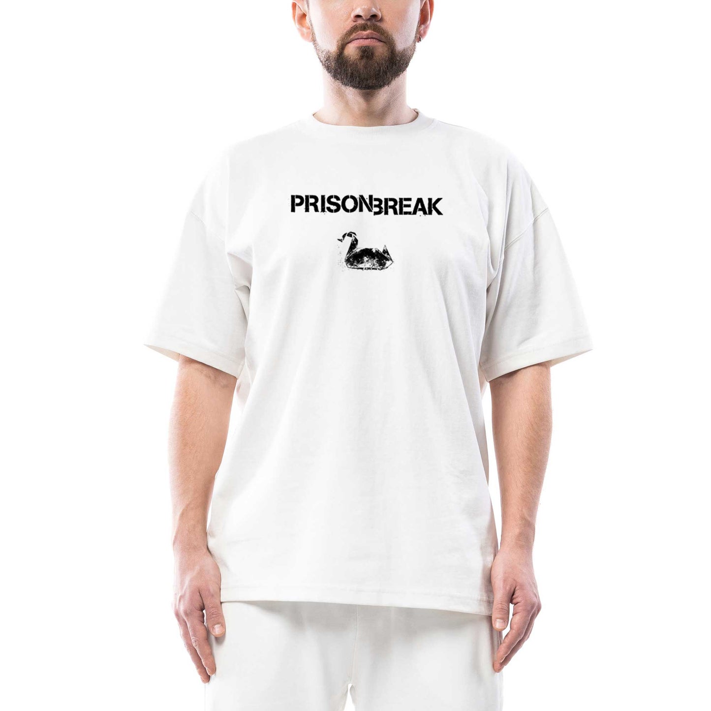 Prison Break 2 Oversize Beyaz Tişört